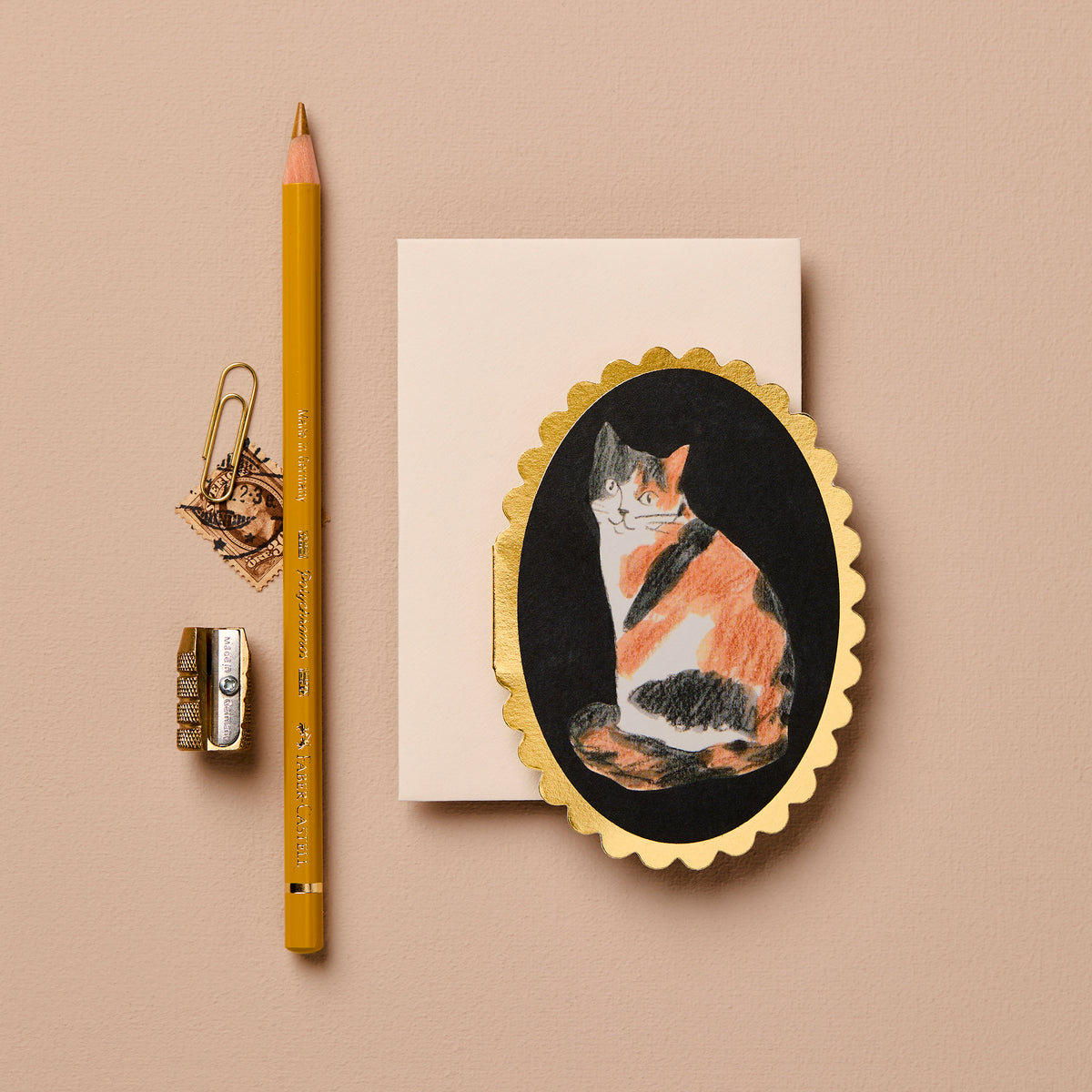 Calico Cat Mini Card – Wanderlust Paper Co.