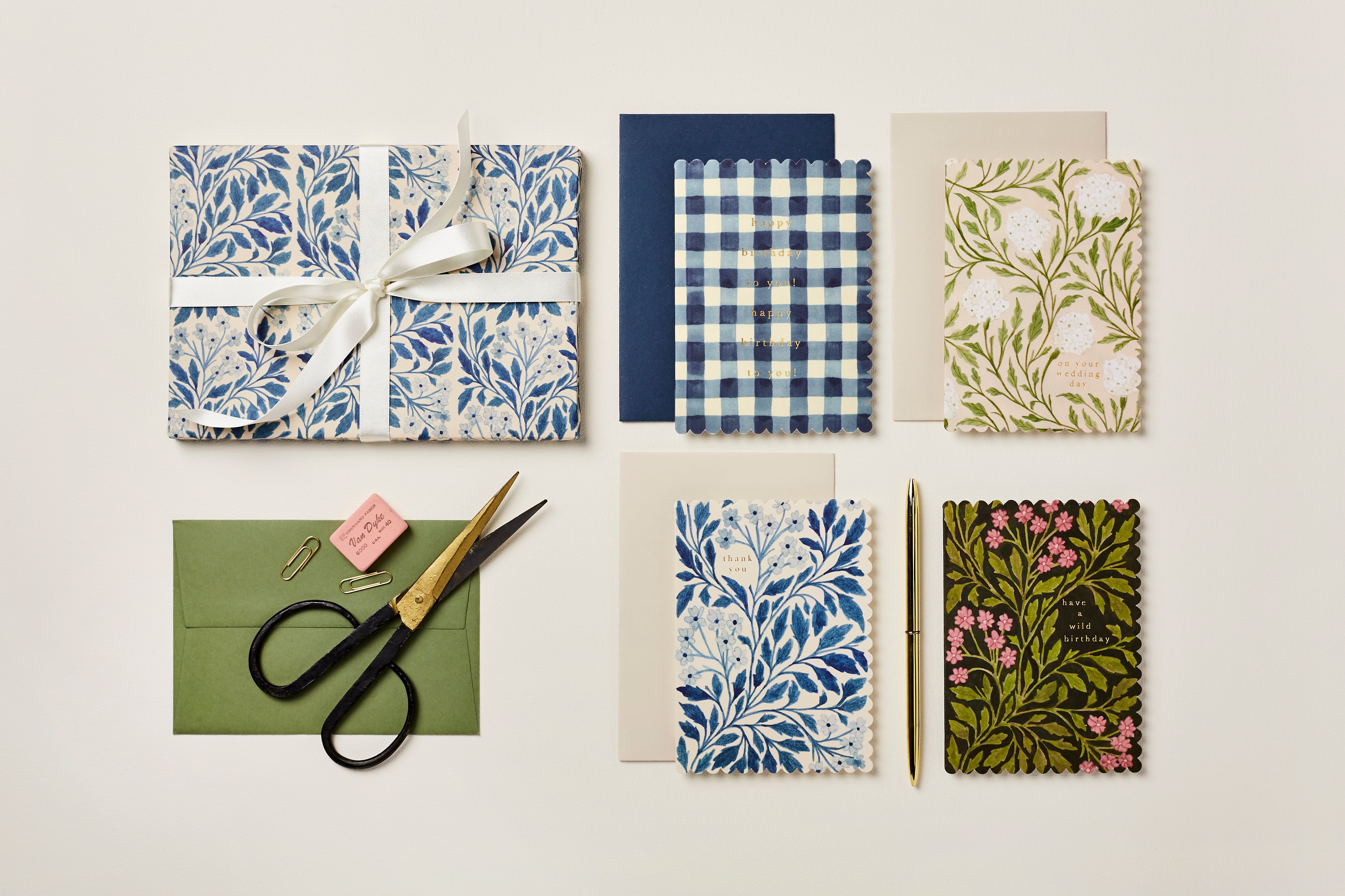 Blue Flora Patterned Paper